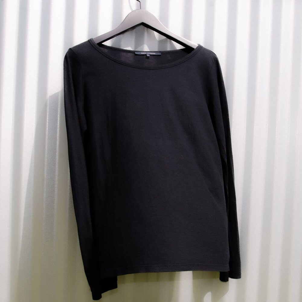 Sofie D'Hoore Tissue Cotton Gauze long-sleeve Blouse Navy EUC 42 L